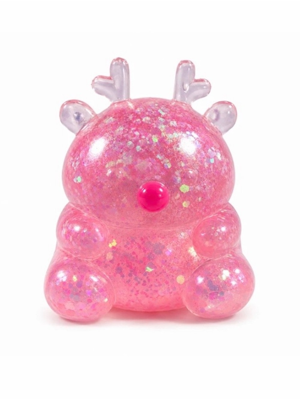 New Squishy Top Trenz Super Duper Sugar Squisher Sticky Glitter Pink Reindeer